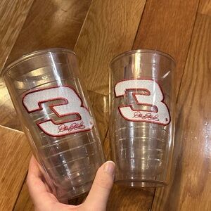 Dale Earnhardt  Set of Two tervis Tumblers with Red Number 3 Design
